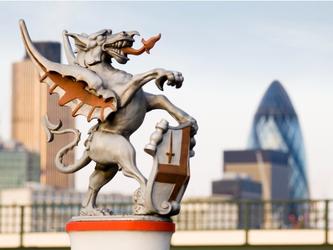 City of London dragon statue